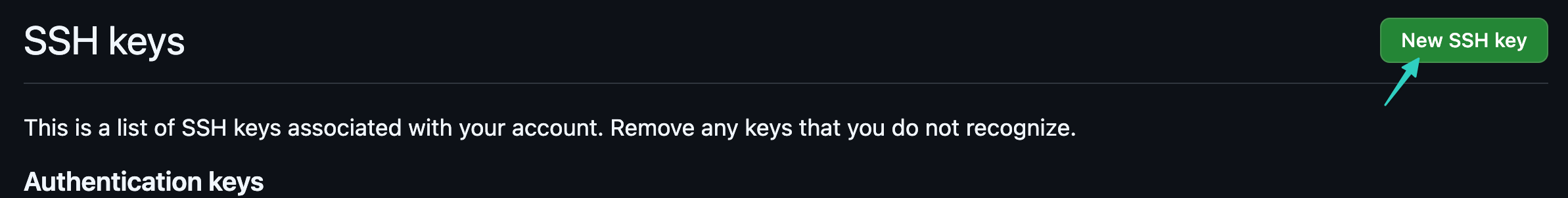 Nueva llave SSH en GitHub